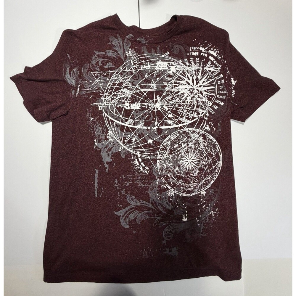 APT.9 Burgundy Astral Graphic Tee Size: Men’s XL Color: Maroon / Burgundy - Picture 2 of 4